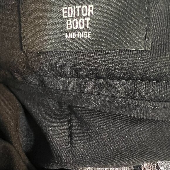 Express Editor Boot Pants 10S Metallic Dark Gray Mid Rise Bootcut Stretch Career - Picture 4 of 10
